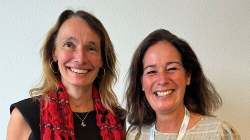 Yvonne Witter (ZorgSaamWonen) en Yvonne van Mierlo (Blauwhoed)